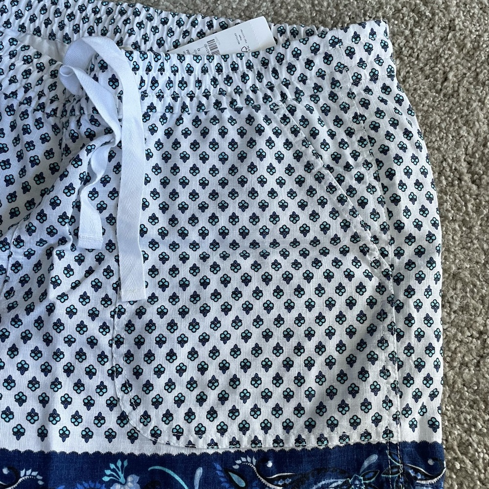 NWT J. Crew Seaside Short in Blue Ribbon Block Print - Picture 6 of 7